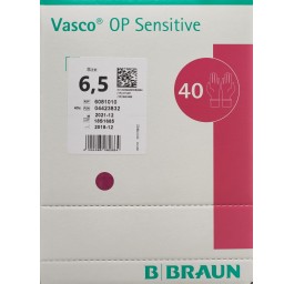 VASCO OP SENSITIVE gant Gr6.5 stérile lat 40 paire