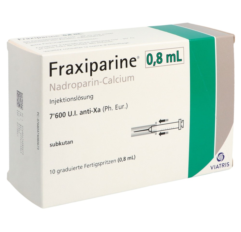 FRAXIPARINE 0.8 ml sol inj 10 ser pré 0.8 ml FRAXIPARINE 0.8 ml sol inj 10 ser pré 0.8 ml
