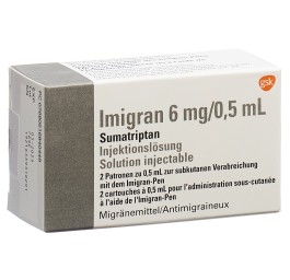 IMIGRAN sol inj 6 mg/0.5ml amp 2 pce