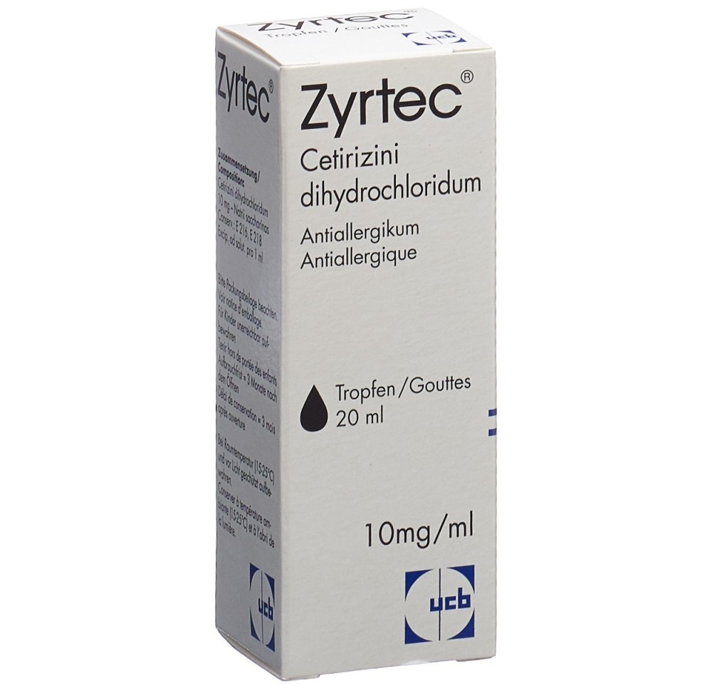 ZYRTEC gouttes 10 mg/ml fl 20 ml