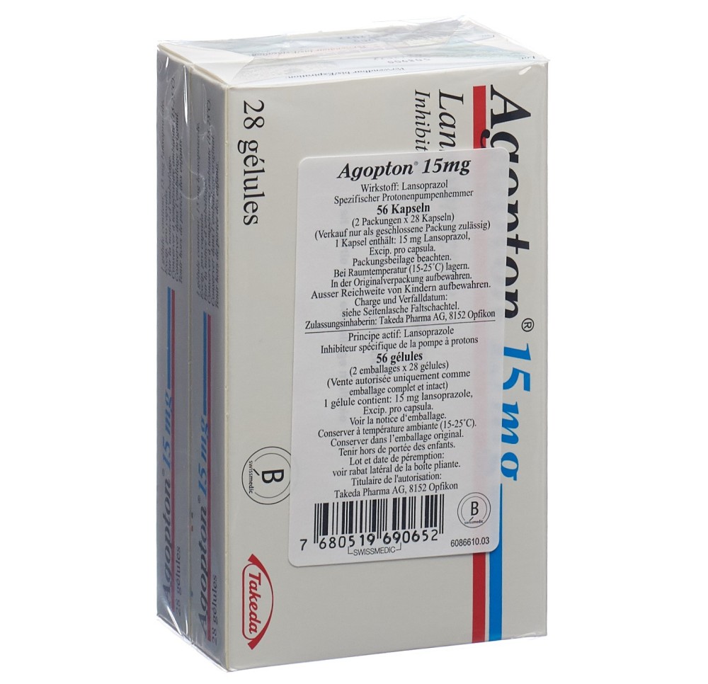 AGOPTON caps 15 mg 56 pce AGOPTON caps 15 mg 56 pce