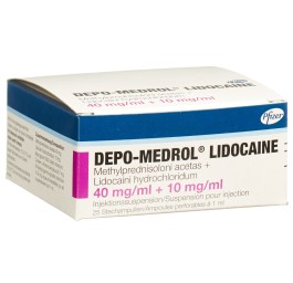 DEPO-MEDROL Lidocaïne 40 mg/ml 25 flac 1 ml