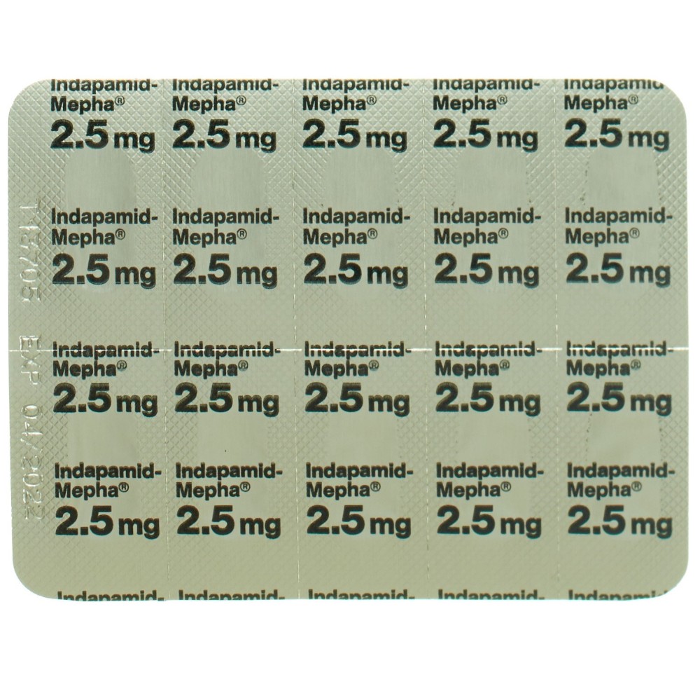 INDAPAMID Mepha caps 2.5 mg 90 pce INDAPAMID Mepha caps 2.5 mg 90 pce