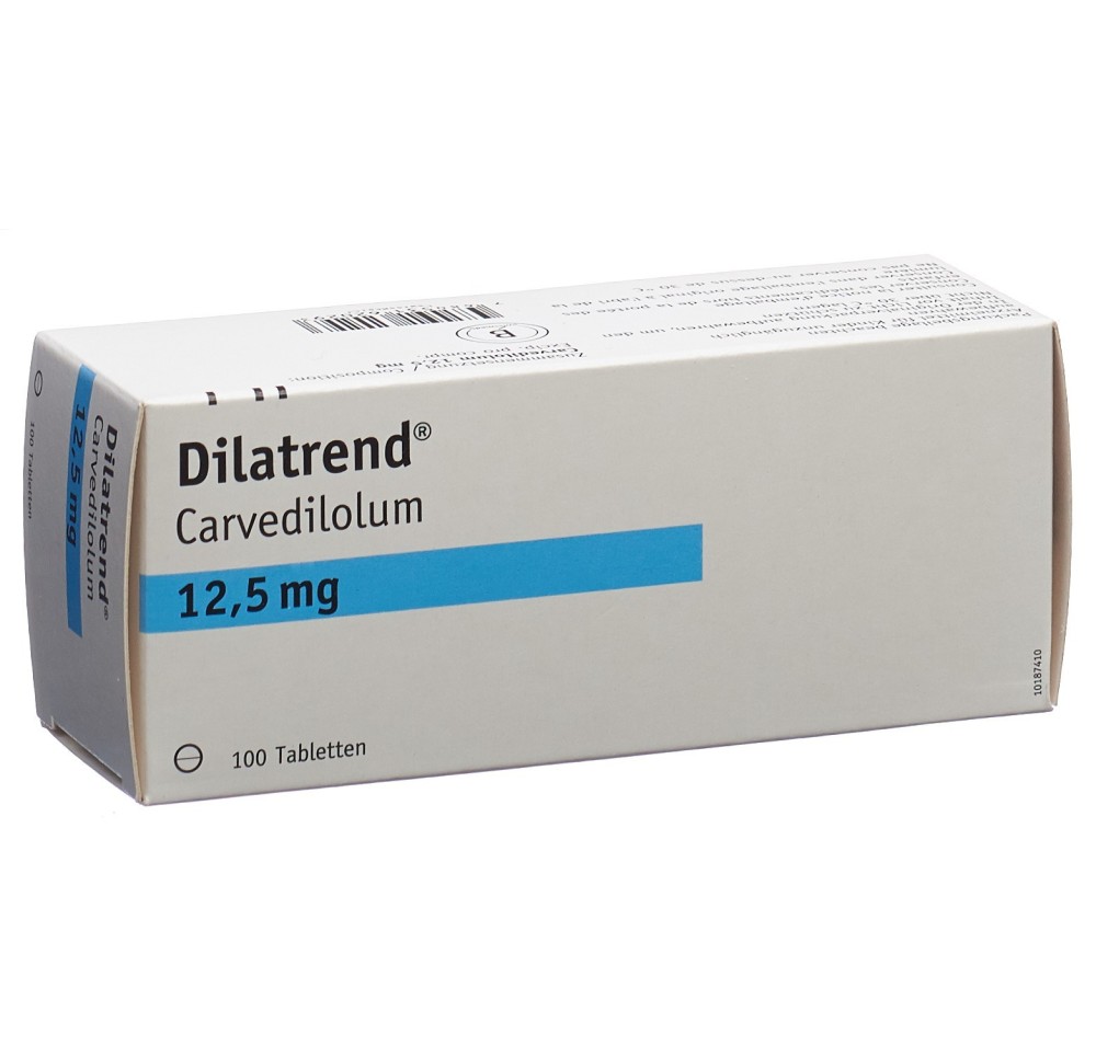 DILATREND cpr 12.5 mg 100 pce DILATREND cpr 12.5 mg 100 pce
