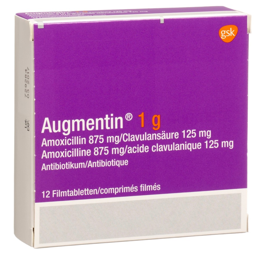 AUGMENTIN cpr pell 1 g adult 12 pce AUGMENTIN cpr pell 1 g adult 12 pce