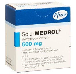 SOLU-MEDROL subst sèche 500 mg c solv flac