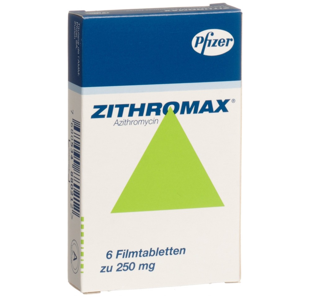 ZITHROMAX cpr pell 250 mg 6 pce ZITHROMAX cpr pell 250 mg 6 pce