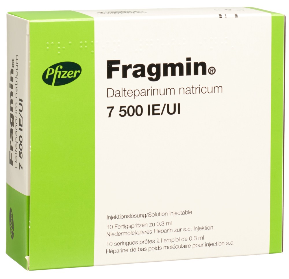 FRAGMIN sol inj 7500 UI/0.3ml 10 ser pré 0.3 ml FRAGMIN sol inj 7500 UI/0.3ml 10 ser pré 0.3 ml