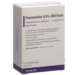 FLUORESCEINE SDU Faure gtt opht 0.5 % 20 x 0.4 ml