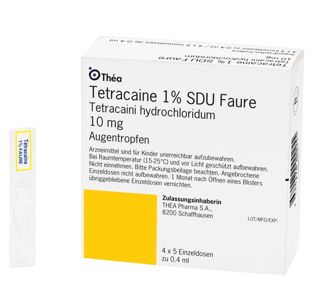 TETRACAINE SDU Faure 1 % 20 monodos 0.4 ml TETRACAINE SDU Faure 1 % 20 monodos 0.4 ml