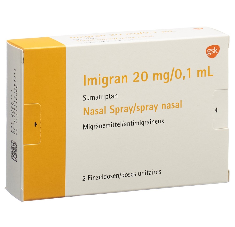 IMIGRAN spray nasal 20 mg 2 x 1 dos IMIGRAN spray nasal 20 mg 2 x 1 dos