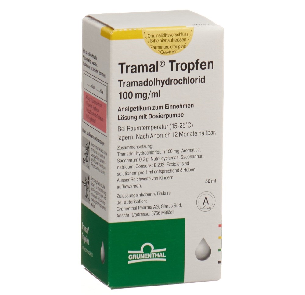 TRAMAL gouttes 100 mg/ml av pompe dosage fl 50 ml
