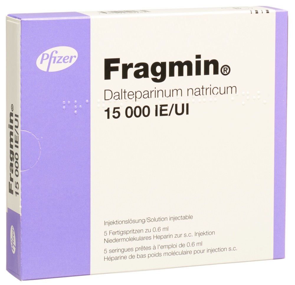 FRAGMIN sol inj 15000 UI/0.6ml 5 ser pré 0.6 ml FRAGMIN sol inj 15000 UI/0.6ml 5 ser pré 0.6 ml