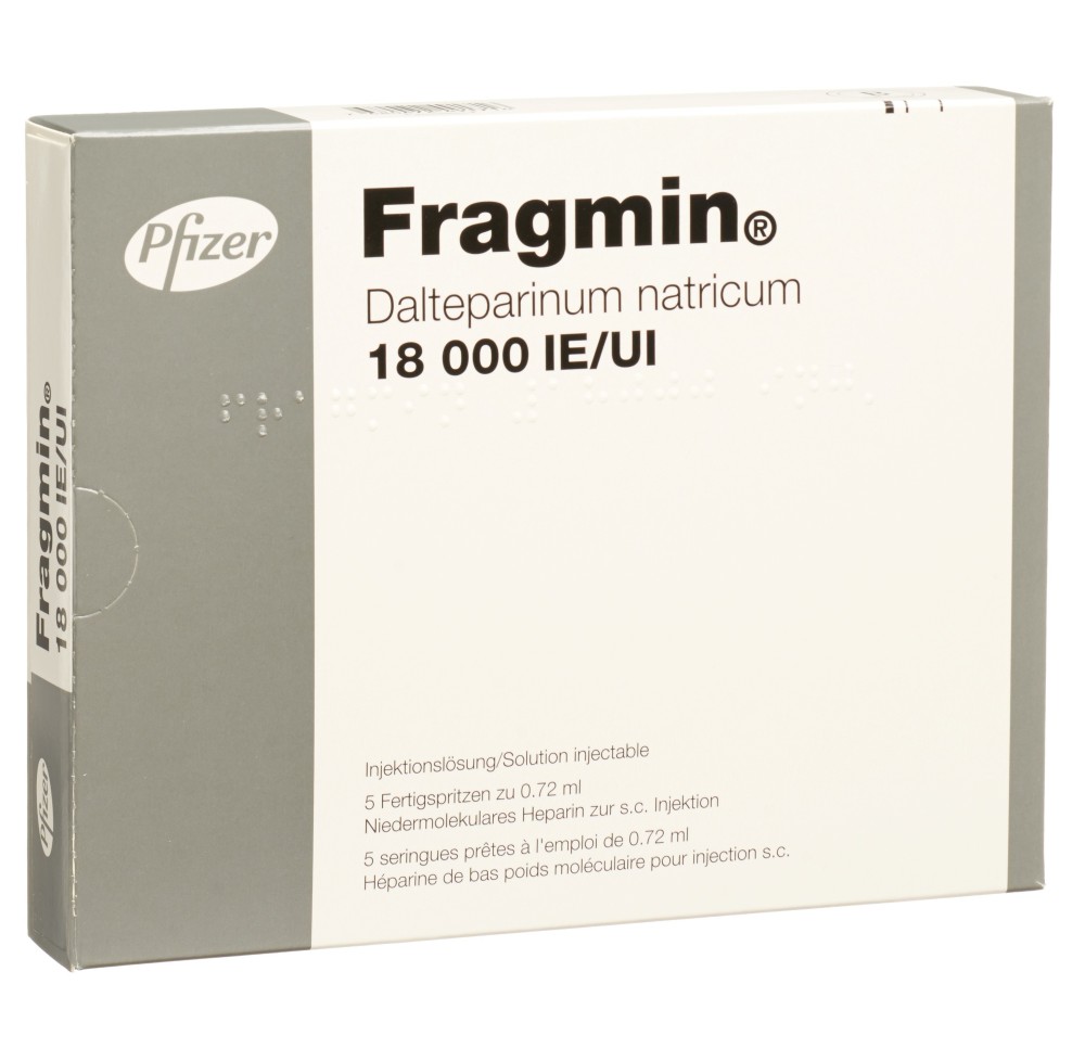 FRAGMIN sol inj 18000 UI/0.72ml 5 ser pré 0.72 ml FRAGMIN sol inj 18000 UI/0.72ml 5 ser pré 0.72 ml