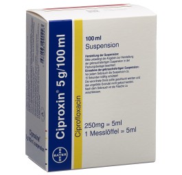 CIPROXINE gran 5 g/100ml c solv p susp fl 100 ml