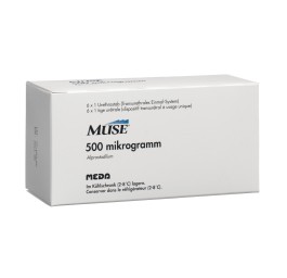 MUSE stylo urètre 500 mcg 6 pce