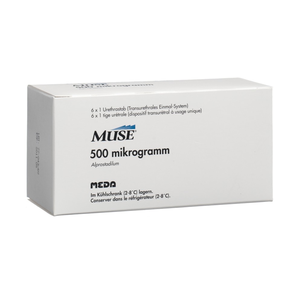 MUSE stylo urètre 500 mcg 6 pce MUSE stylo urètre 500 mcg 6 pce
