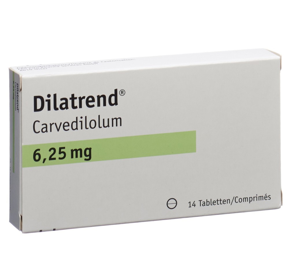 DILATREND cpr 6.25 mg 14 pce DILATREND cpr 6.25 mg 14 pce
