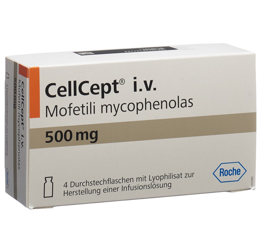 CELLCEPT i.v. subst sèche 500 mg flac 4 pce CELLCEPT i.v. subst sèche 500 mg flac 4 pce
