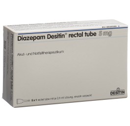 DIAZEPAM Desitin rectal tube 5 mg 5 x 2.5 ml
