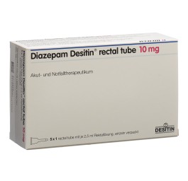DIAZEPAM Desitin rectal tube 10 mg 5 x 2.5 ml