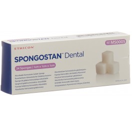 SPONGOSTAN dentaire 1x1x1cm 24 pce