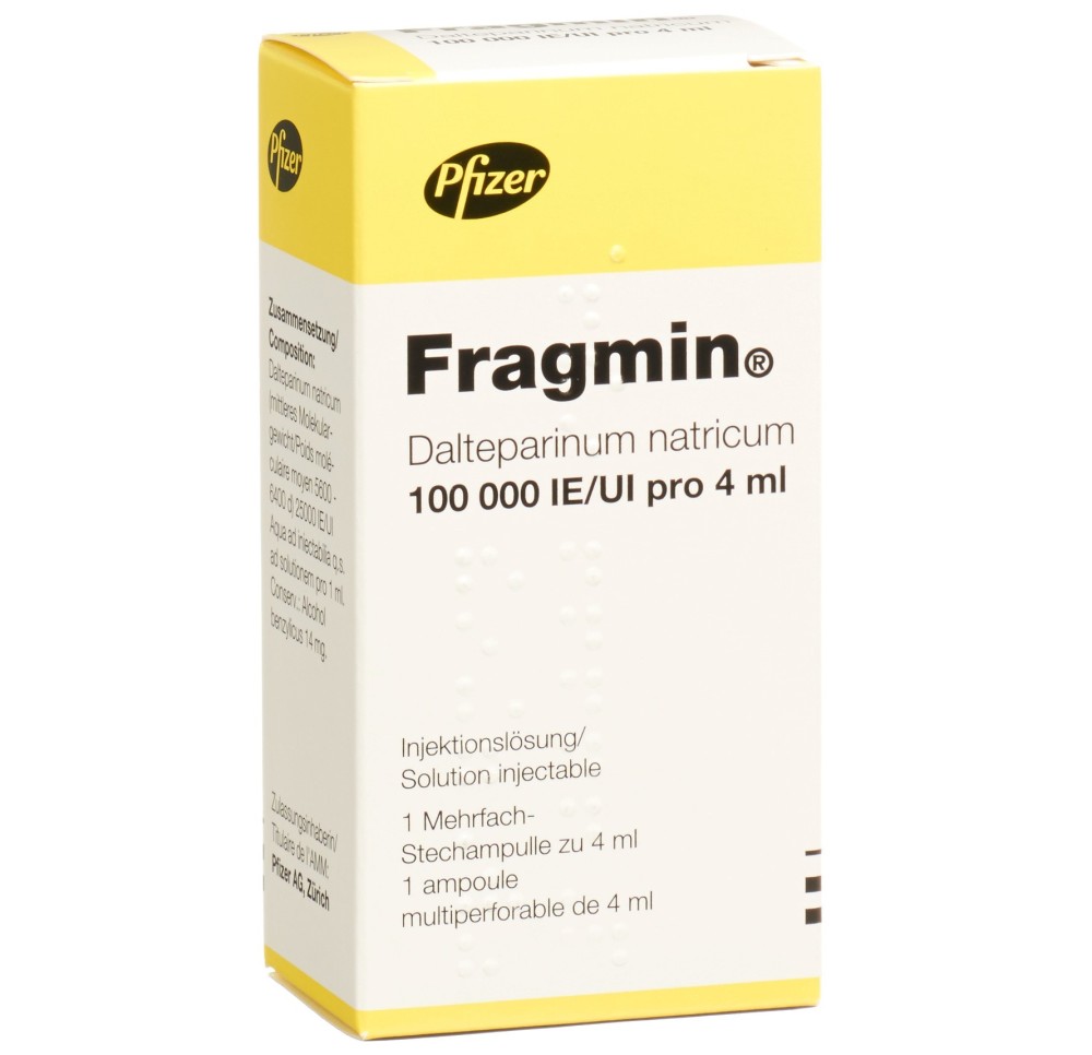 FRAGMIN sol inj 100000 UI/4ml flac 4 ml FRAGMIN sol inj 100000 UI/4ml flac 4 ml