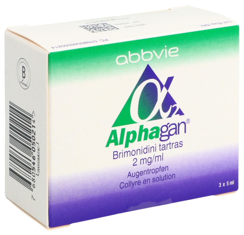ALPHAGAN gtt opht 2 mg/ml 3 fl 5 ml ALPHAGAN gtt opht 2 mg/ml 3 fl 5 ml