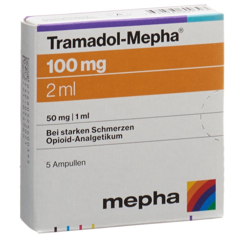 TRAMADOL Mepha sol inj 100 mg/2ml 5 amp 2 ml TRAMADOL Mepha sol inj 100 mg/2ml 5 amp 2 ml