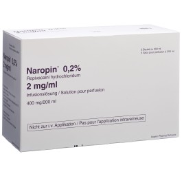 NAROPIN sol inj 400 mg/200ml polybag 5 pce