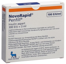INSULINE NovoRapid Penfill 5 cartouche 3 ml