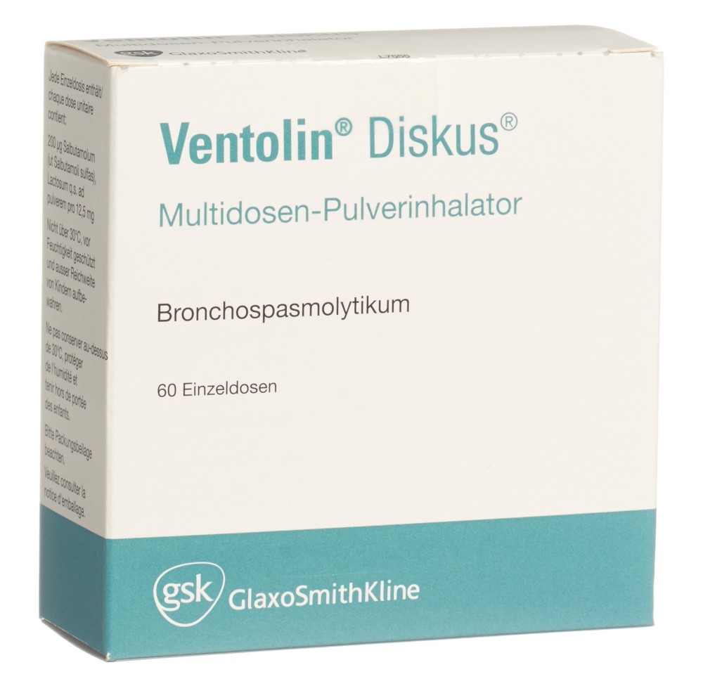 VENTOLIN Diskus multidos pdr inh 200 mcg 60 dos VENTOLIN Diskus multidos pdr inh 200 mcg 60 dos