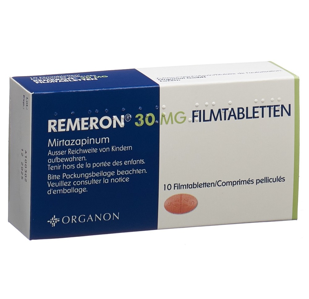 REMERON cpr pell 30 mg 10 pce REMERON cpr pell 30 mg 10 pce