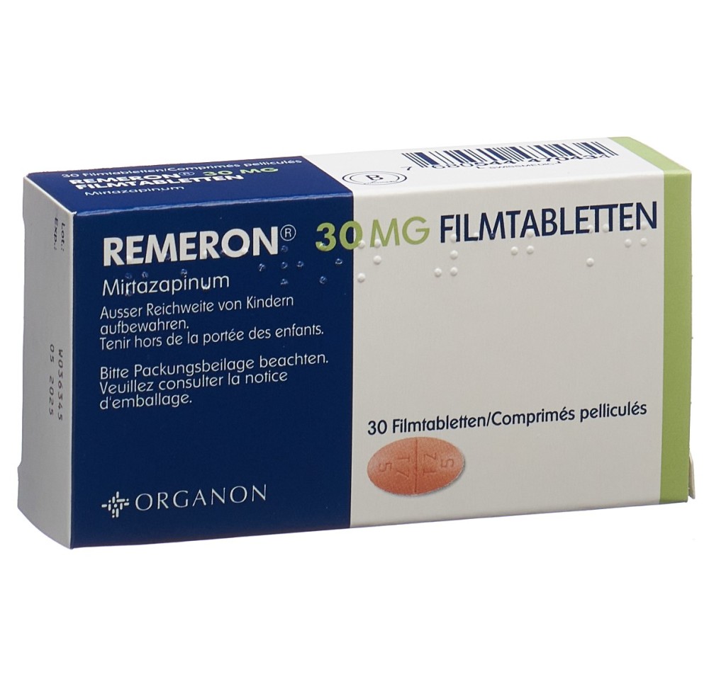 REMERON cpr pell 30 mg 30 pce REMERON cpr pell 30 mg 30 pce