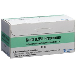 NACL Fresenius sol inj 0.9 % 10ml amp PP 20 pce