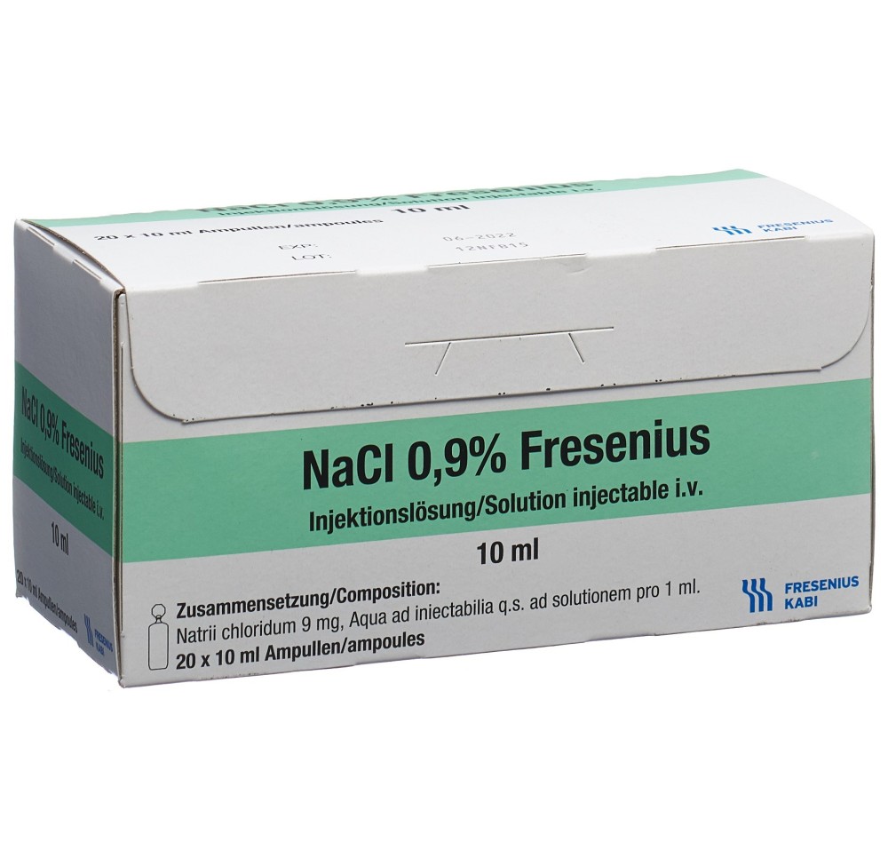NACL Fresenius sol inj 0.9 % 10ml amp PP 20 pce NACL Fresenius sol inj 0.9 % 10ml amp PP 20 pce
