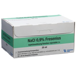 NACL Fresenius sol inj 0.9 % 20ml amp PP 20 pce