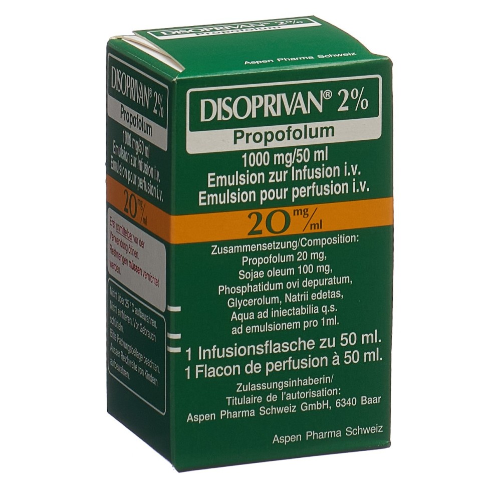 DISOPRIVAN 2% 1 g/50ml flac 50 ml DISOPRIVAN 2% 1 g/50ml flac 50 ml