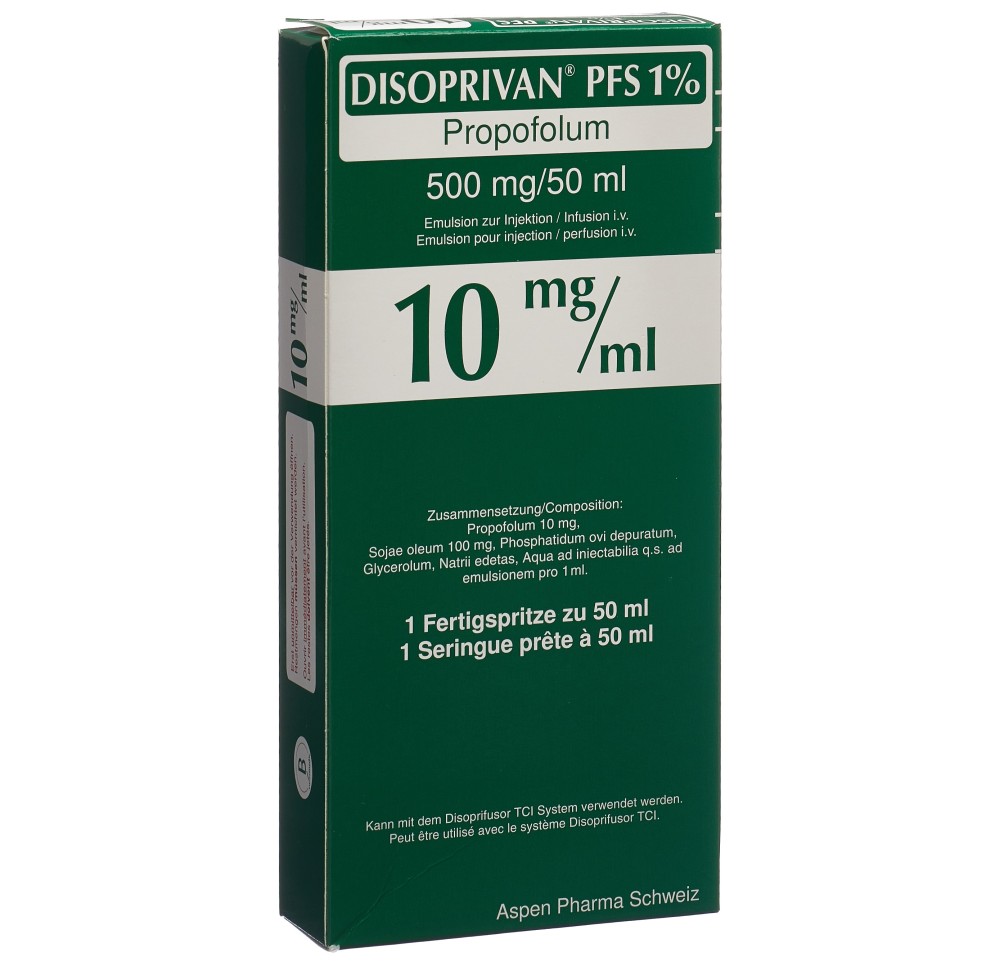 DISOPRIVAN PFS 1% 500 mg/50ml ser pré 50 ml DISOPRIVAN PFS 1% 500 mg/50ml ser pré 50 ml