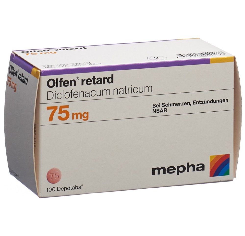 OLFEN retard depotabs 75 mg 100 pce OLFEN retard depotabs 75 mg 100 pce