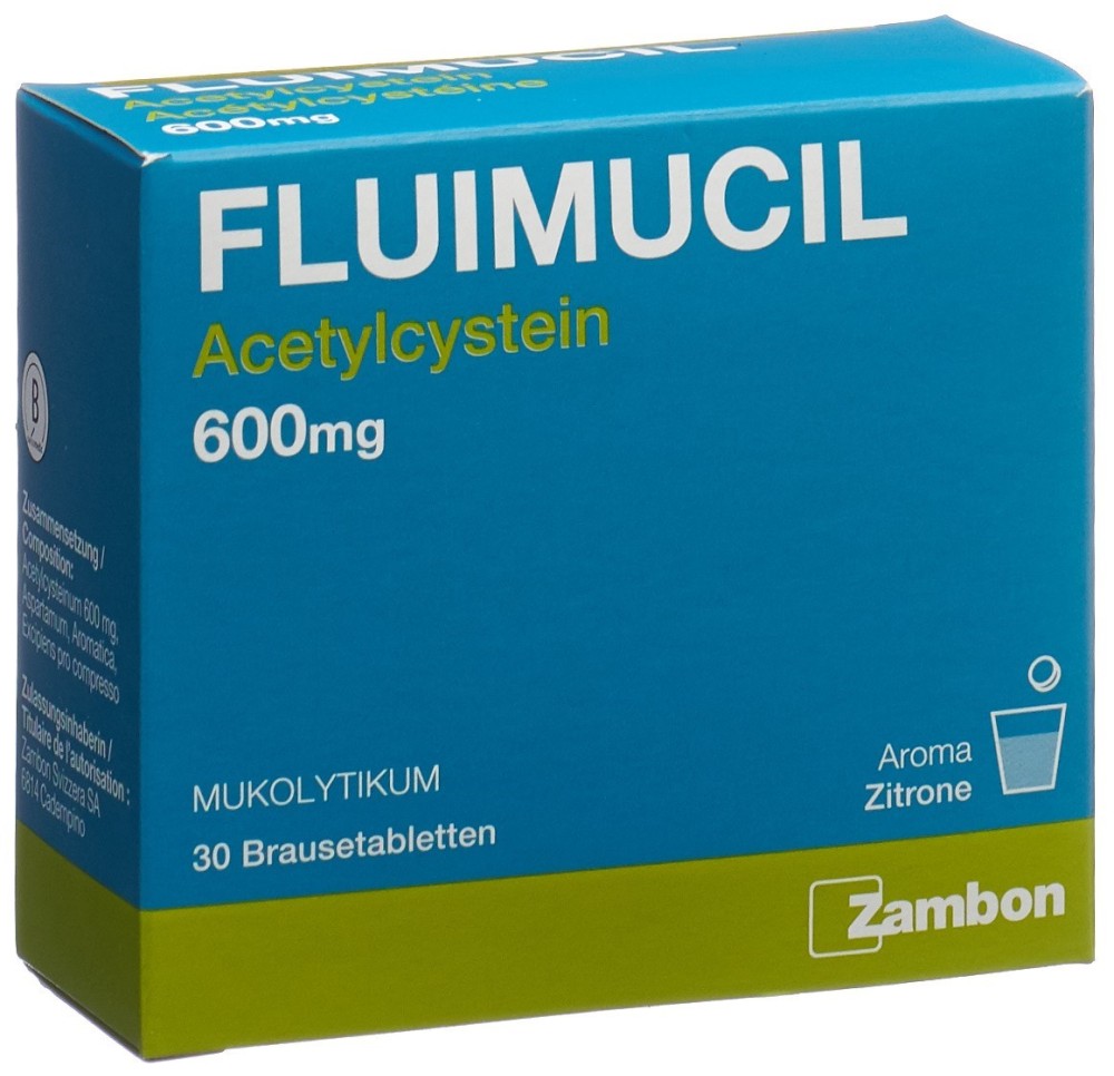 FLUIMUCIL cpr eff 600 mg adult citron 30 pce FLUIMUCIL cpr eff 600 mg adult citron 30 pce