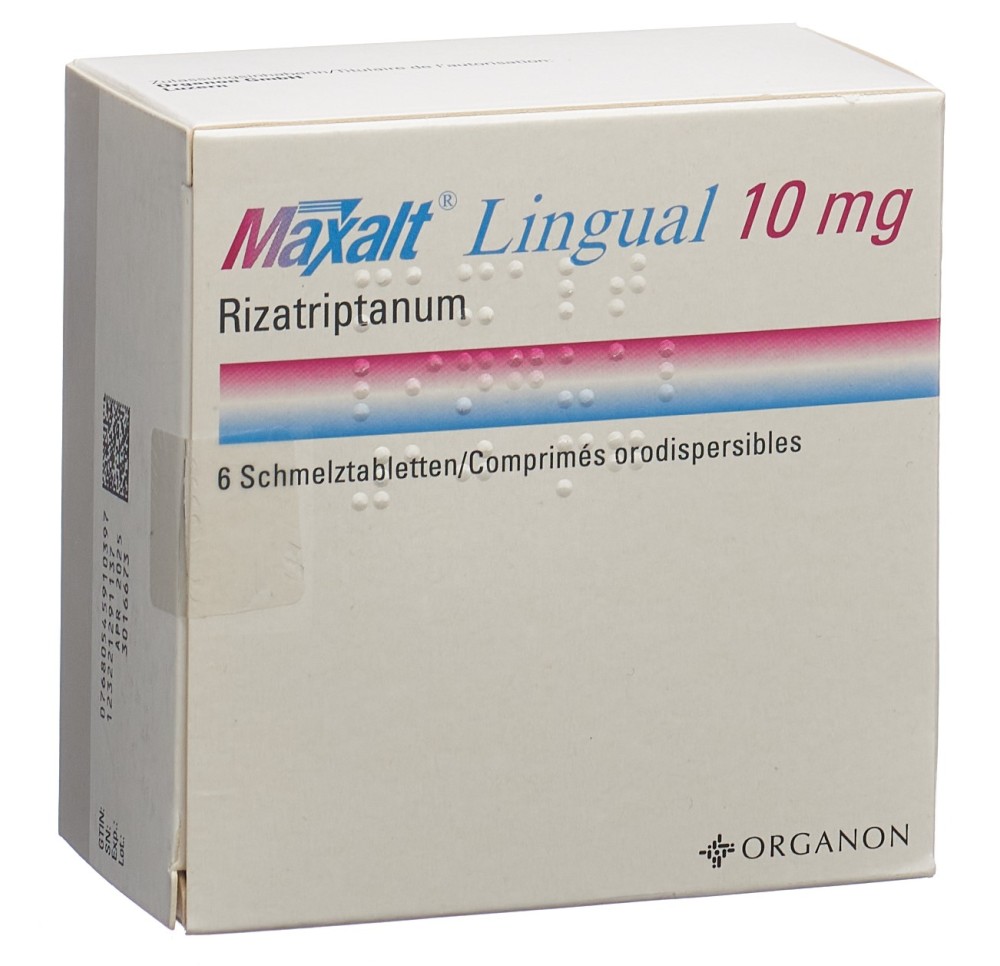 MAXALT Lingual cpr orodisp 10 mg 6 pce MAXALT Lingual cpr orodisp 10 mg 6 pce