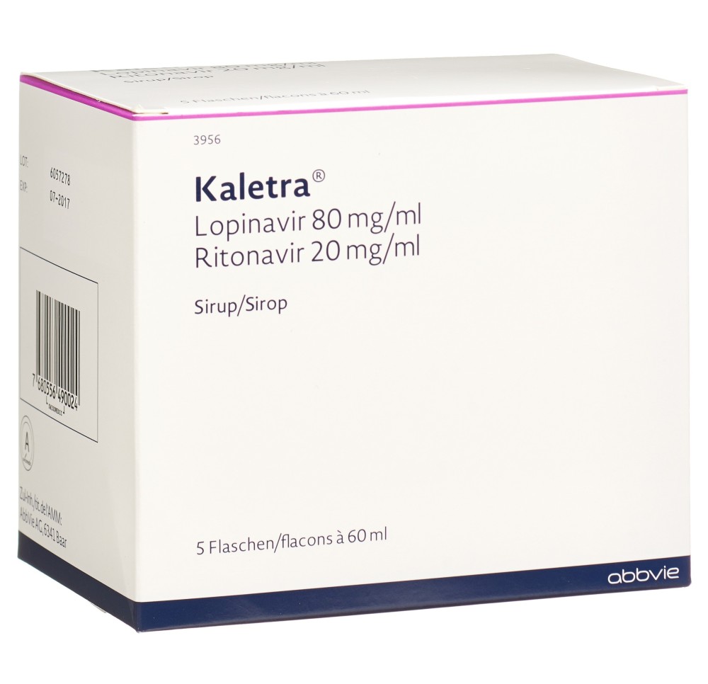 KALETRA sirop 80mg/20mg/ml 5 fl 60 ml KALETRA sirop 80mg/20mg/ml 5 fl 60 ml
