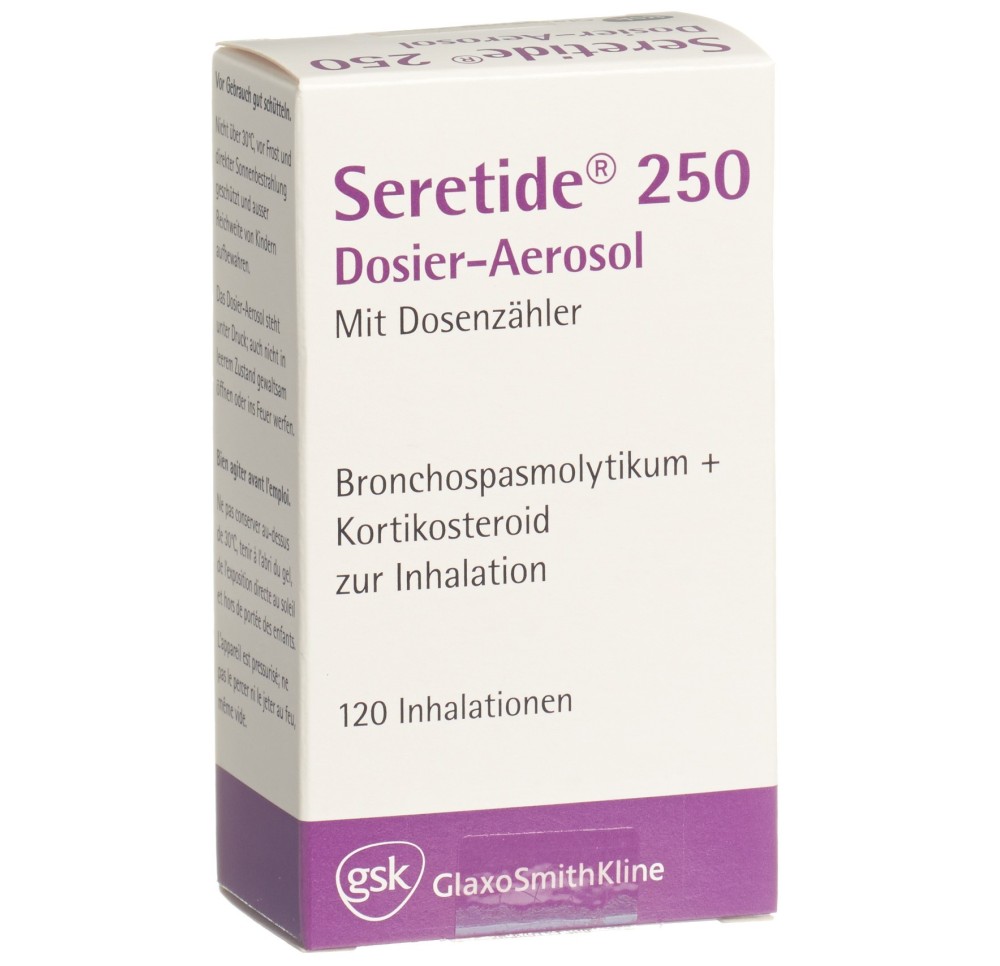 SERETIDE 250 aéros doseur 120 dos SERETIDE 250 aéros doseur 120 dos