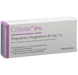 CRINONE gel vag 8 % 6 monodos 1.125 g