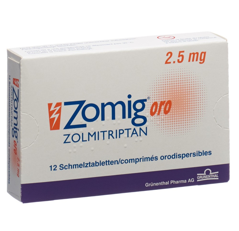 ZOMIG oro cpr 2.5 mg 12 pce ZOMIG oro cpr 2.5 mg 12 pce