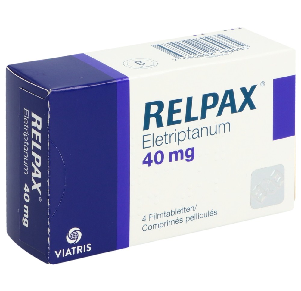 RELPAX cpr pell 40 mg 4 pce RELPAX cpr pell 40 mg 4 pce