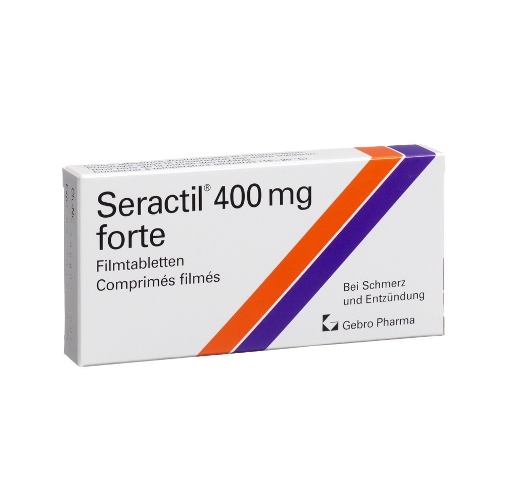 SERACTIL cpr pell 400 mg forte 10 pce SERACTIL cpr pell 400 mg forte 10 pce