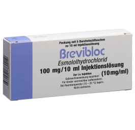BREVIBLOC sol inj 100 mg/10ml 5 amp 10 ml