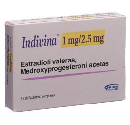 INDIVINA cpr 1mg/2.5mg 3 x 28 pce
